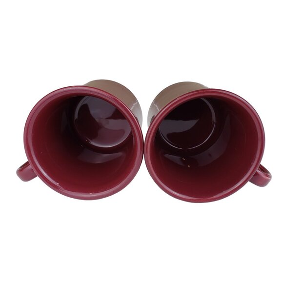 Set of 2 Fiesta Fiestaware Cinnabar HLC Homer Laughlin Ring Mugs EUC - Picture 3 of 4